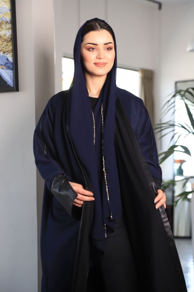 عباية شتوية رسمية شامواه وجلد