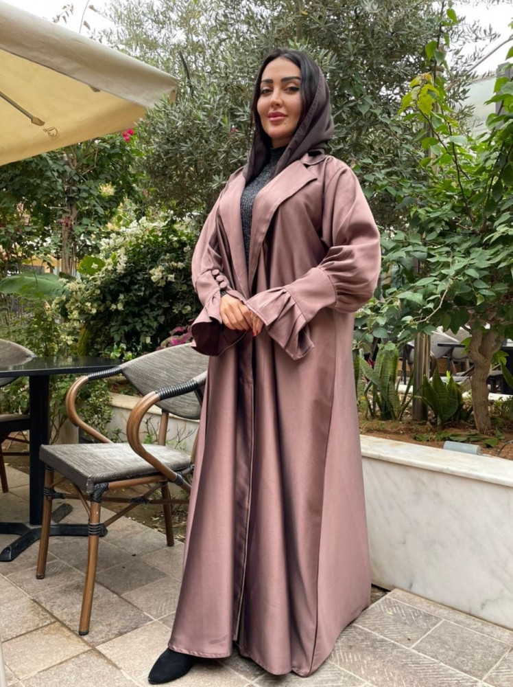 عباية ملونه ساده بتصميم رائع