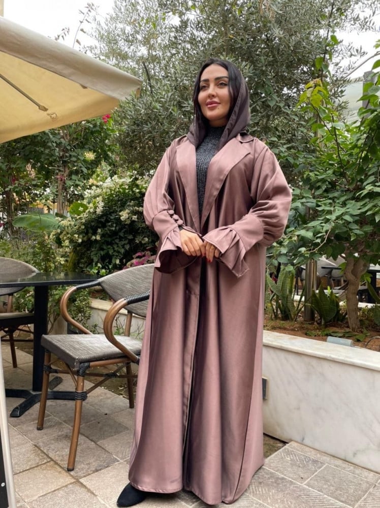 عباية ملونه ساده بتصميم رائع