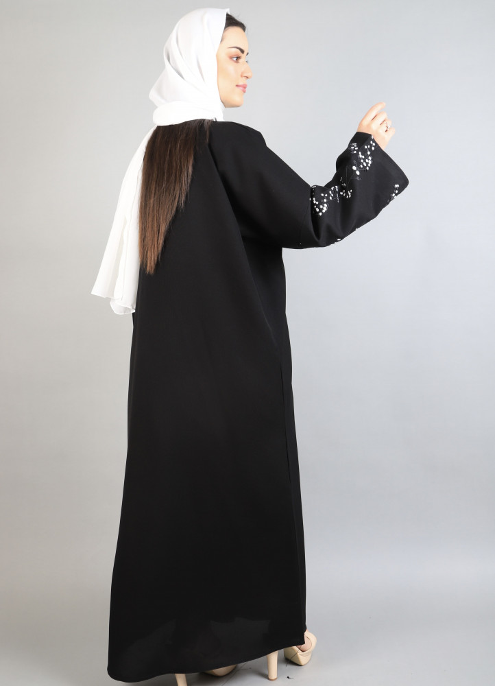 عباية تطريز اسود
