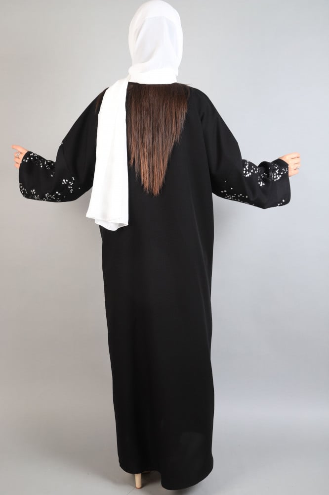 عباية تطريز اسود